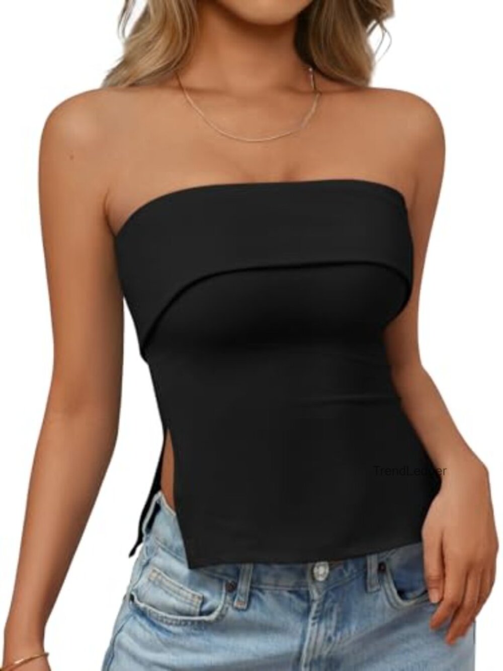 Women's Off Shoulder Backless Tube Top Sleeveless Summer Y2K Top